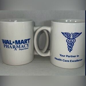 Walmart Pharmacy RX White Ceramic Mugs